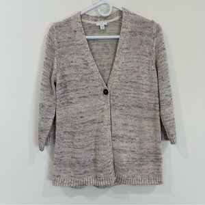 J. Jill Confetti One Button Cardigan Sweater Size Small Petite